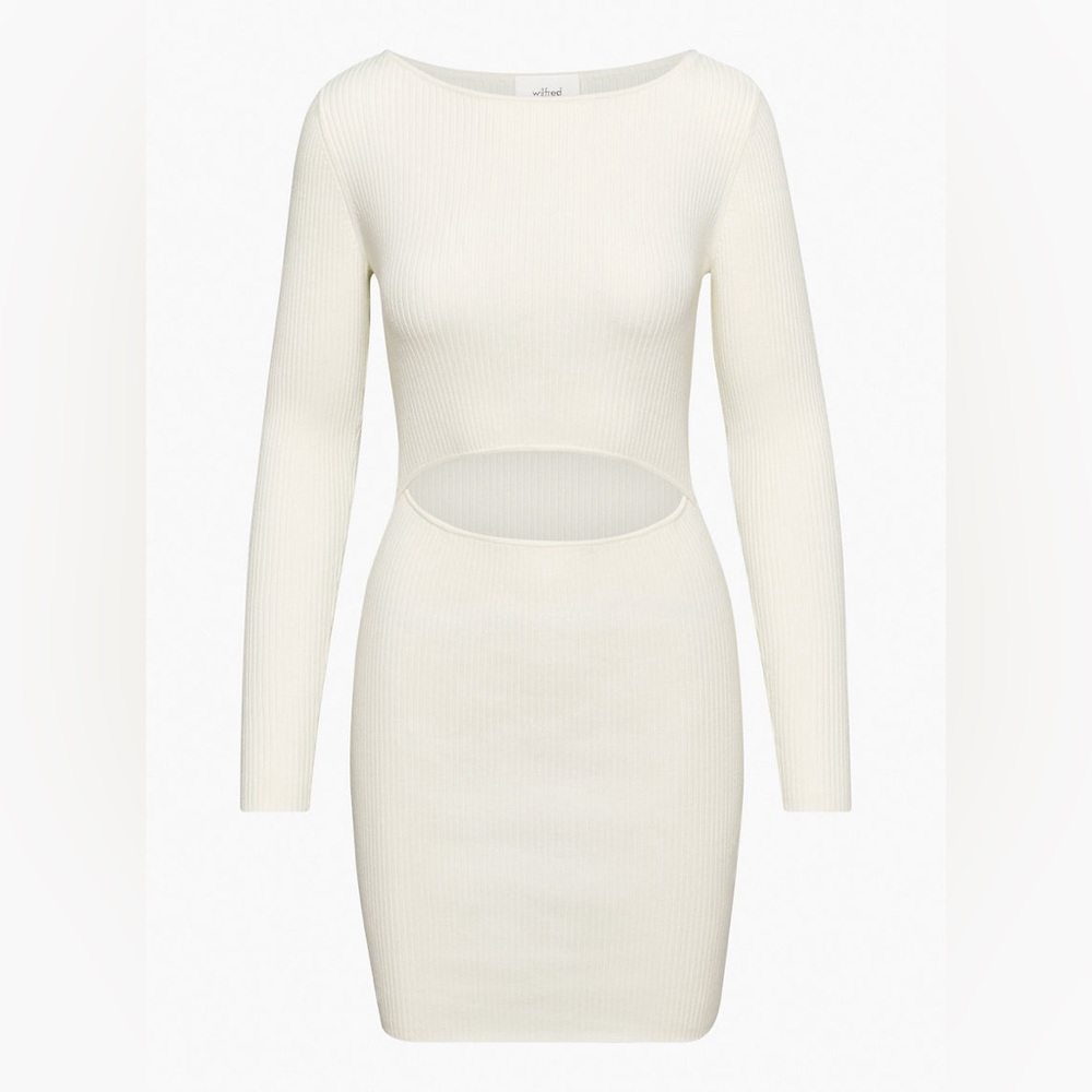 Aritzia Wilfred cutout knit dress size S